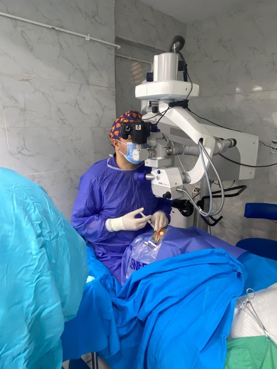 Ophthalmic microsurgery performed for a resident of El Amrawy